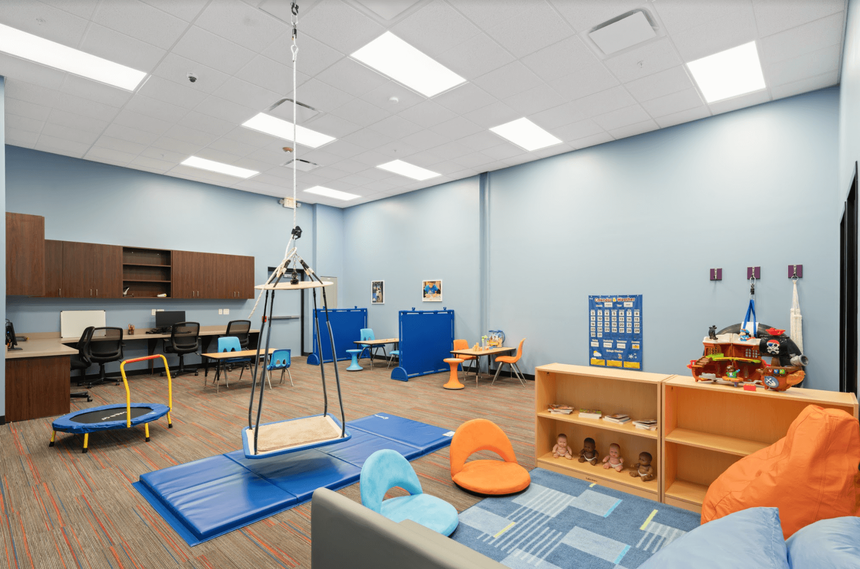 picture of an ABA Therapy Gym at Westside's Willowbrook Clinic , as a main picture for the Medicaid and ABA Therapy blog
