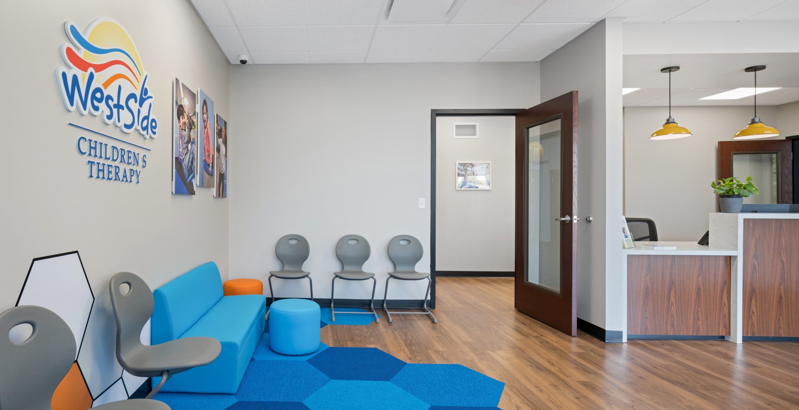 Photo of a waiting area at Westside Children's Therapy clinic in New Lenox Illinois