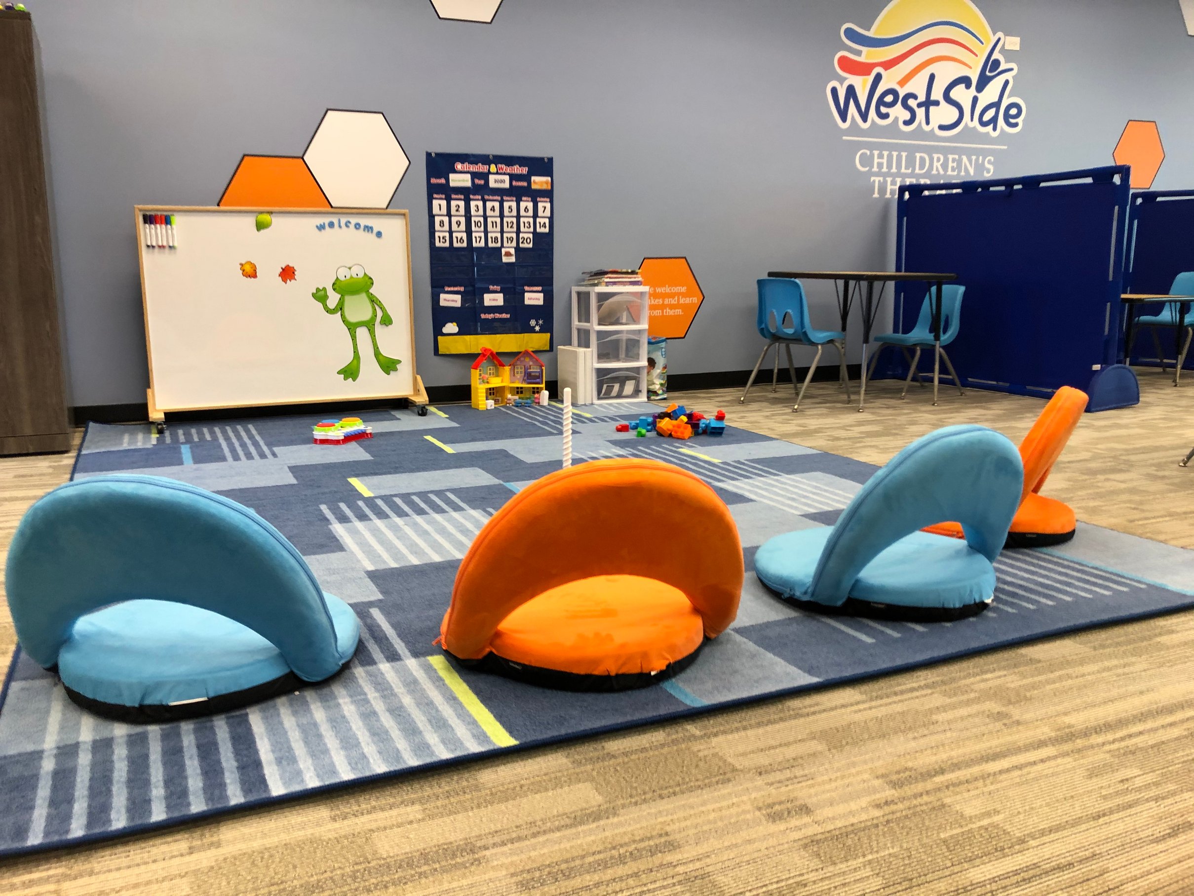 Photo of the Westside Children's Therapy activity rug in Plainfield Illinois