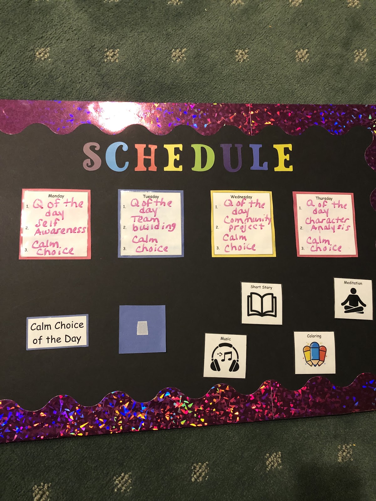 picture of a fun aba treatment program schedule for kids