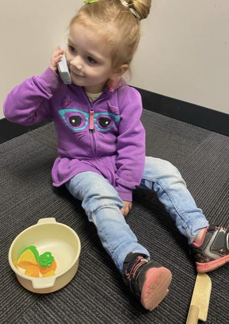 photo of toddler during speech therapy session at a Westside Children's Therapy clinic in Illinois