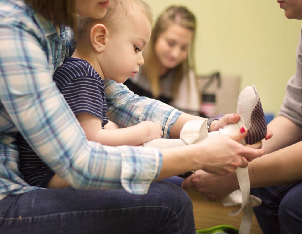 picture of a child at westside children's therapy clinic getting therapy - carol stream location page photo