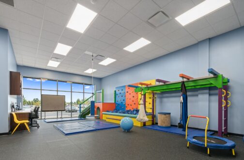 photo of a sensory gym that is used in an aba therapy session in Westside Children's Therapy in Illinois