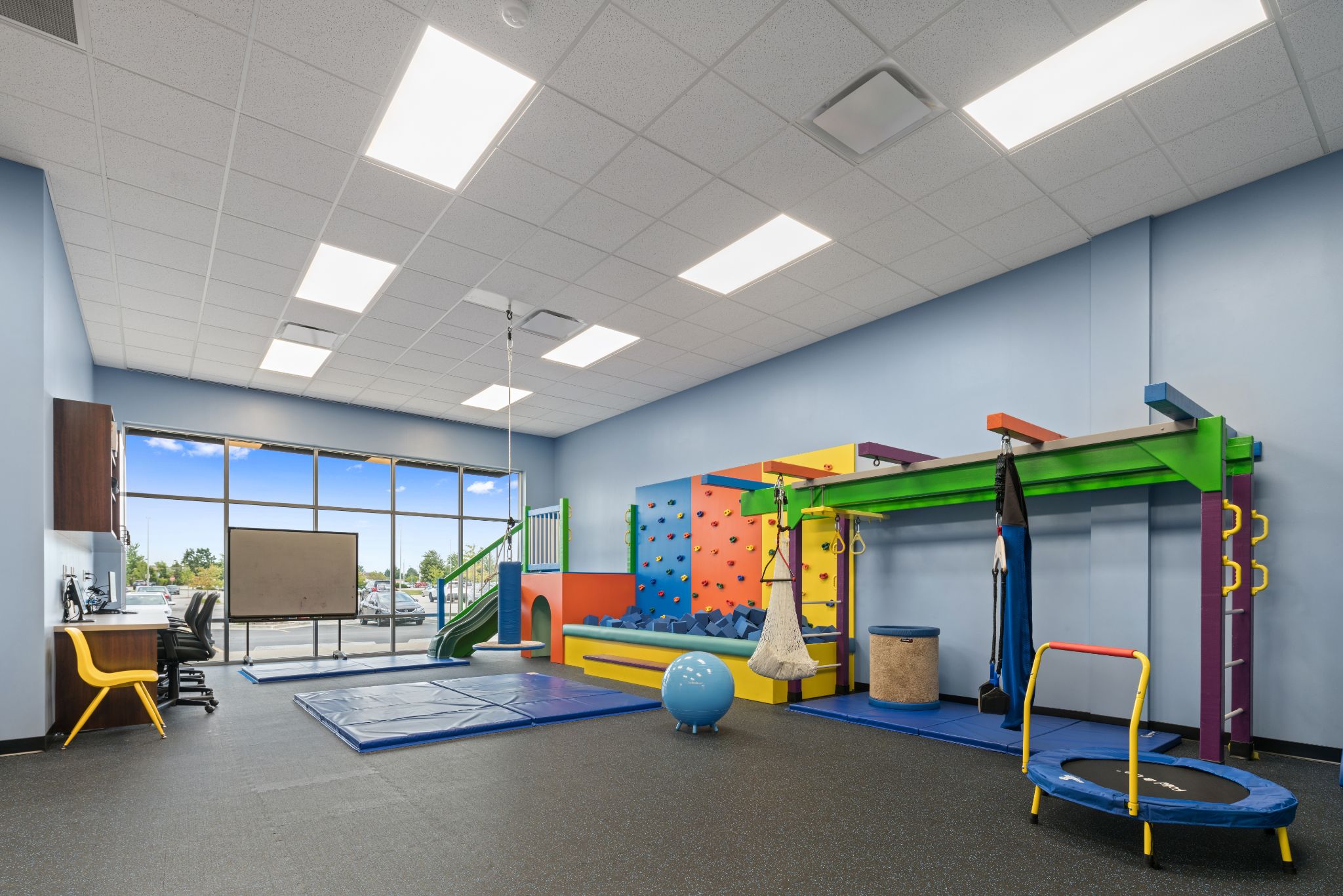 picture of a sensory gym at Westside Children's Therapy in Illinois to show one of several areas where an ABA therapy session can take place