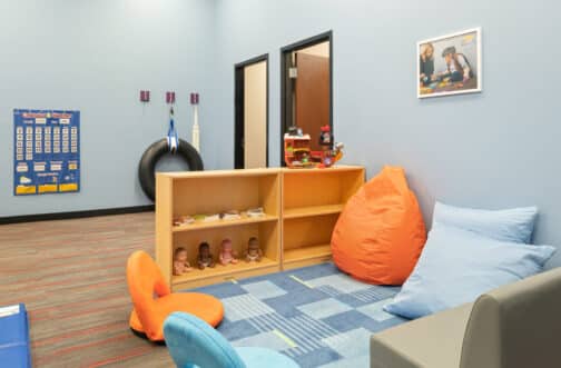 picture of an aba therapy reading nook, for the Oak Lawn Illinois Westside Children's Therapy