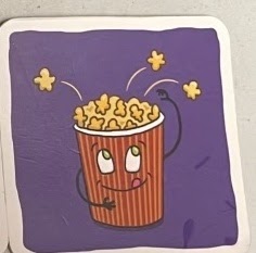 photo of a popcorn card for a session