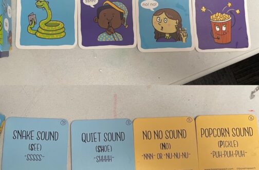 photo of a card game for pediatric speech therapy sessions in Westside in Illinois
