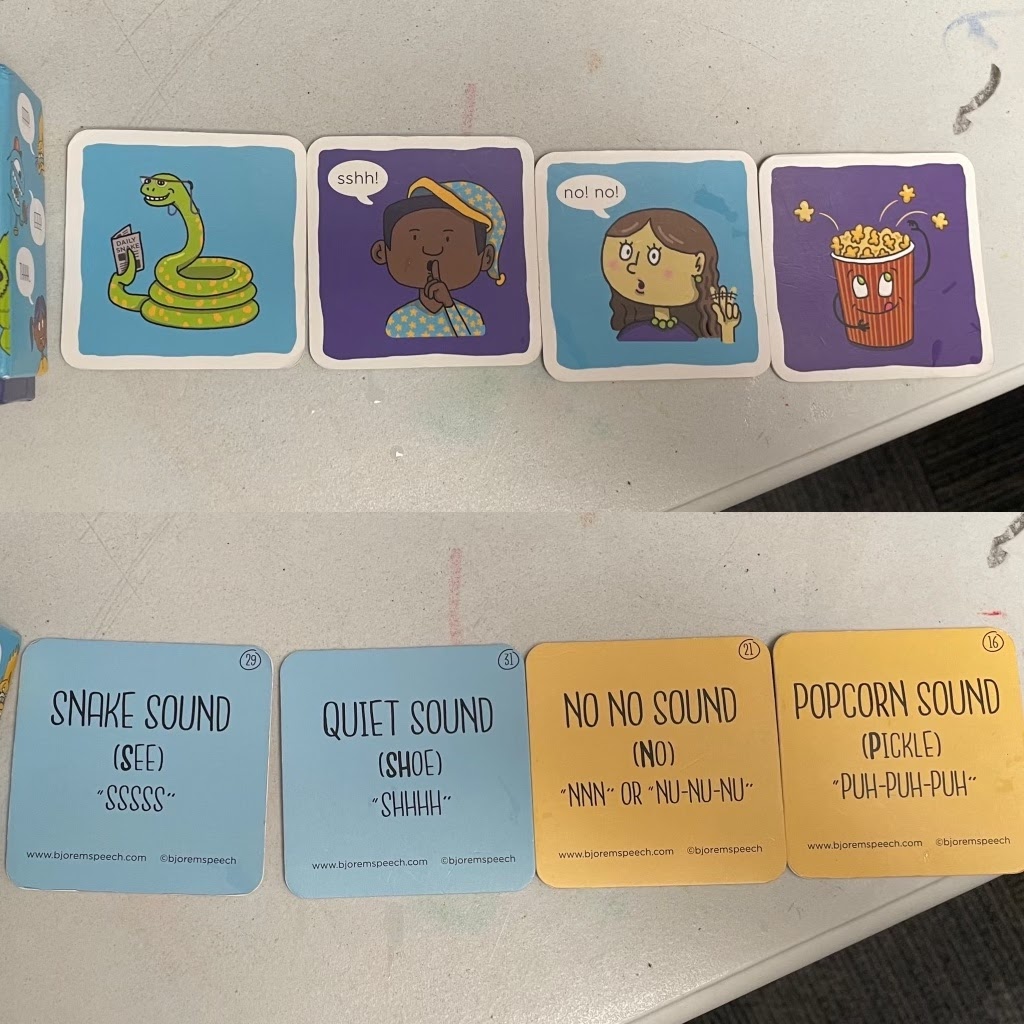 photo of a card game for pediatric speech therapy sessions in Westside in Illinois