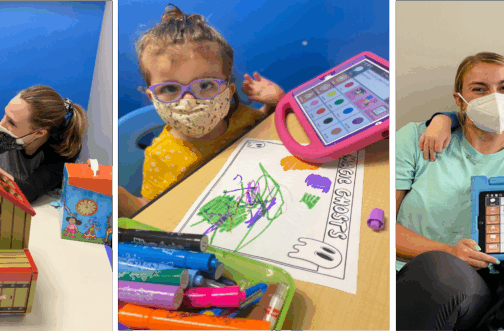 photo of pediatric speech language pathologist with children at Westside in Illinois