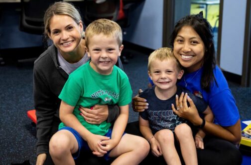 Pediatric Occupational therapists working with children.