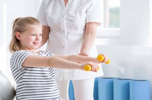 Child during an occupational session