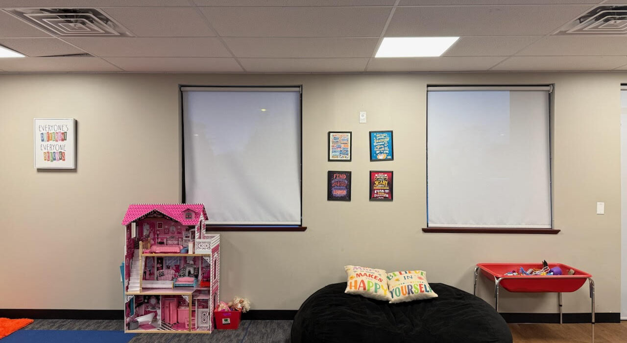 show a child-friendly room or therapy playroom