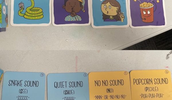 photo of a card game for pediatric speech therapy sessions in Westside in Illinois