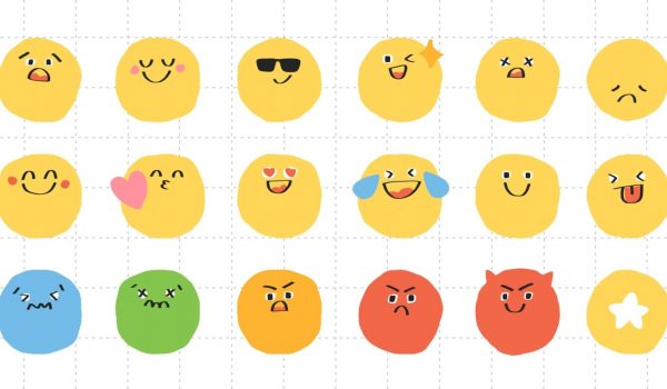 Colorful,Emoji,Set,With,Various,Expressions:,Happy,,Sad,,Angry,,Surprised.