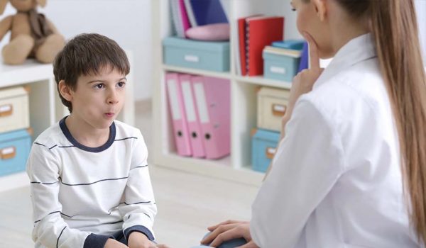 Speech therapist with child at Westside Children's Therapy